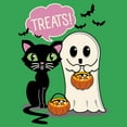 thumbnail image 2 of Junior's Lost Gods Halloween Treat Friends  Graphic Tee Kelly Green 2X Large, 2 of 3