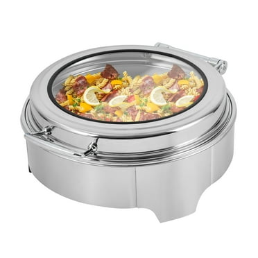 6.34QT Electric Chafing Dish Buffet Set Warmers with Glass Lid 9 Heating Levels