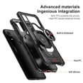 thumbnail image 2 of Galaxy Wireless Case for AT&T Maestro 3 Case with Tempered Glass Screen Protector Ring Kickstand Car Mount Shockproof Hard Phone Case Cover - Black, 2 of 7