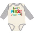 thumbnail image 3 of Inktastic Baby's First Christmas - Cute Letters Boys or Girls Long Sleeve Baby Bodysuit, 3 of 5