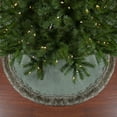 thumbnail image 4 of Northlight 48" Green Burlap Christmas Tree Skirt with Faux Fur Trim, 4 of 4