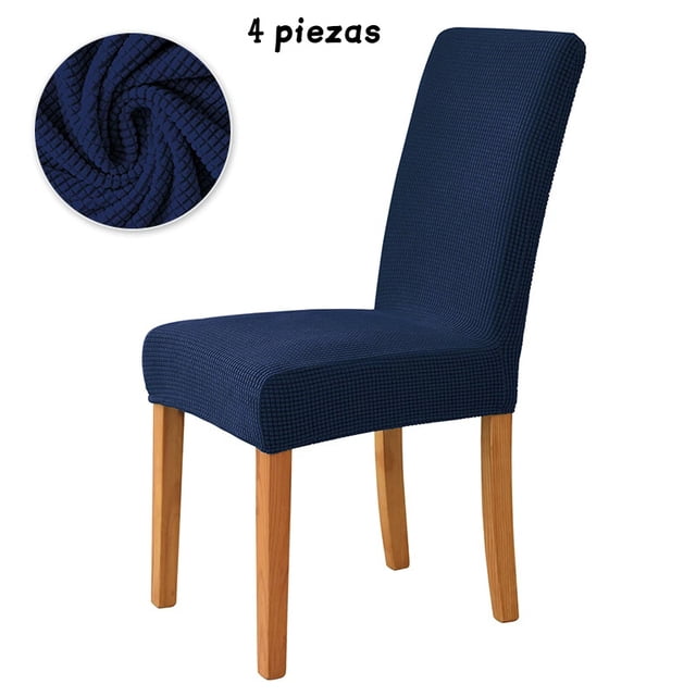 Fundas elásticas para sillas de comedor con tela Jacquard texturizada a cuadros, funda para silla Parsons, protectores gruesos para sillas
