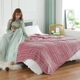 thumbnail image 3 of SIYTUAU Double Layer Soft Thick Raschel Blanket For Bed Sofa Cozy Winter Fleece Throw Blanket Polyester Material Machine Washable Home Bedding Hot Pink, 3 of 7