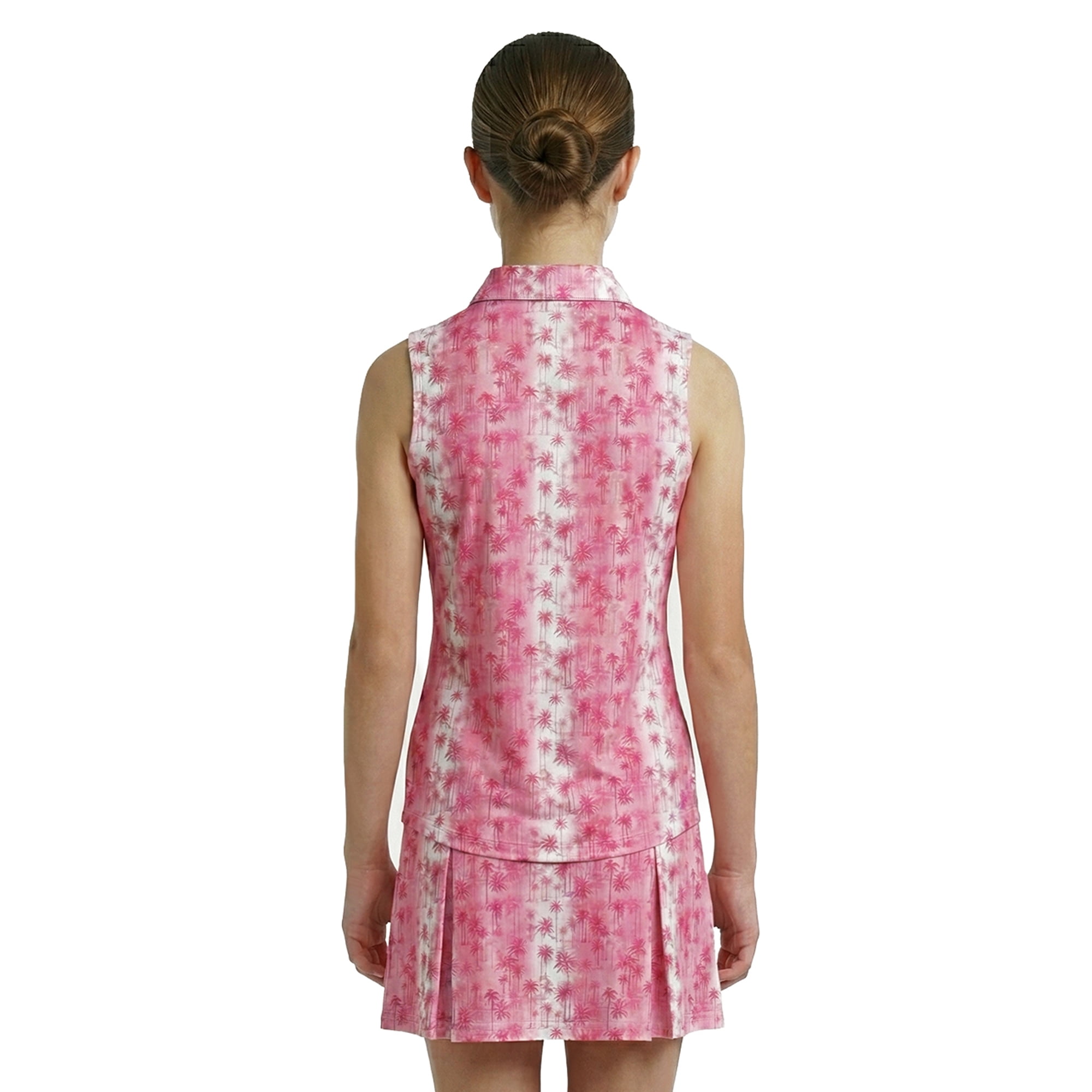 Birdie Bound Girls Sunset Palm Polo Shirt, Sizes 4-16