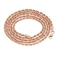 thumbnail image 6 of Nuragold 10k Real Rose Gold 2.5mm Rope Chain Diamond Cut Necklace (16"-30") Italian Jewelry for Men & Women, 6 of 11