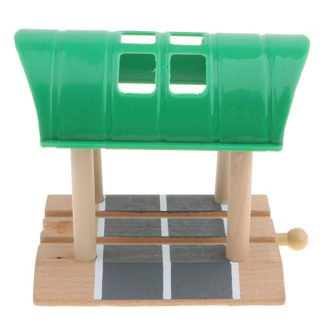 Accesorios de ferrocarril de madera Vagón de tren Cruce de ferrocarril Ferrocarril de madera Para niños