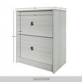 thumbnail image 4 of Castle Place Vintage Nightstand with 2 Drawers, Light Gray, 4 of 6