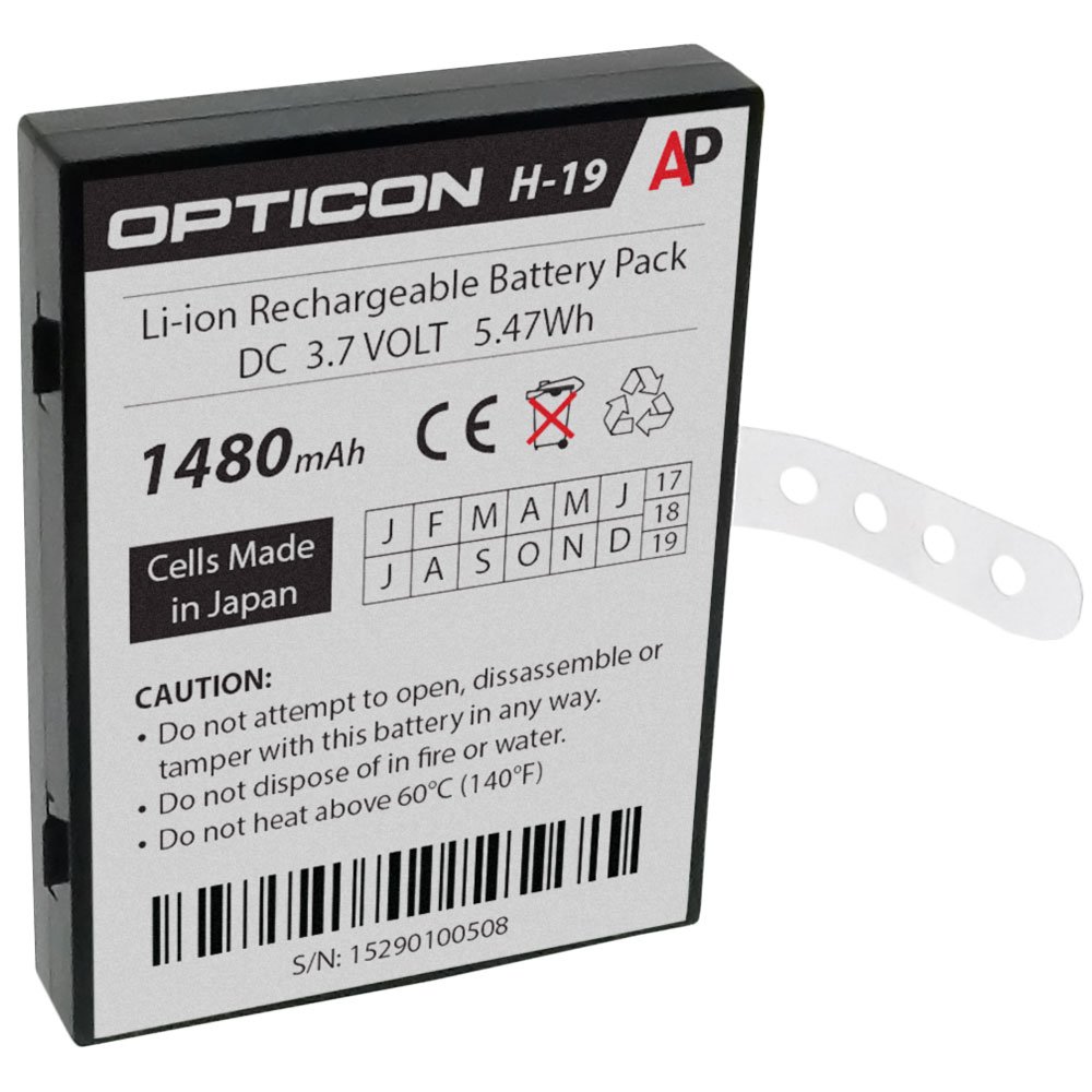 Replacement Battery for Opticon H-19 Scanner. 1480 mAh. - image 1 of 2