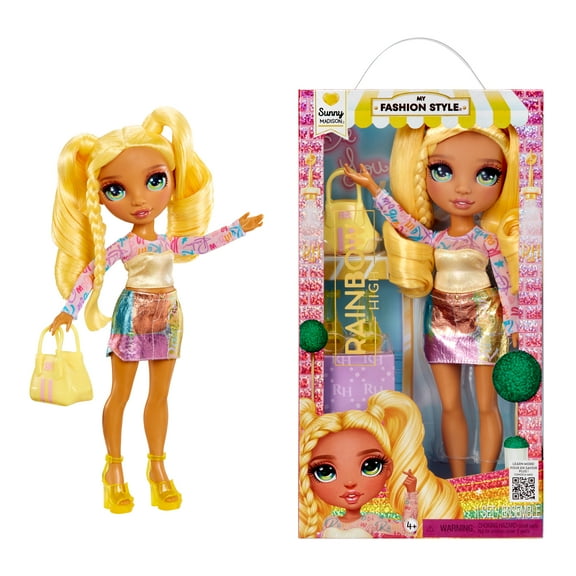 Rainbow High My Fashion Style Sunny, Yellow 11" Fashion Doll with Statement Outfit, Stylish Handbag