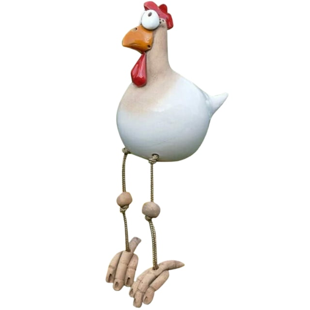 Jardín Cerámica Pollo Hilde Decoración Animal Estatuilla Adorno Para El Hogar Artesanía Decorativa Methold HA042534-02