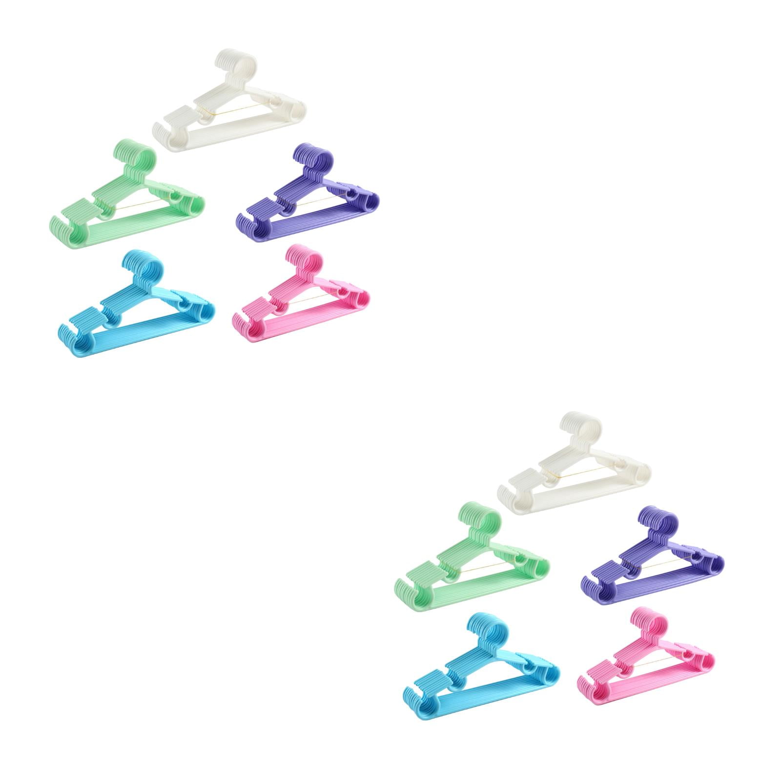 Hemoton 100 pcs Kids Plastic Hangers for Closet, Bedroom, Nursery - Children’s Coat and Clothes Hanger Organizer Supply