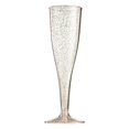 thumbnail image 2 of 6.5 oz Clear Plastic Champagne Flute Glasses Disposable Tableware For Wedding Party - 1 Pack，Gold, 2 of 6