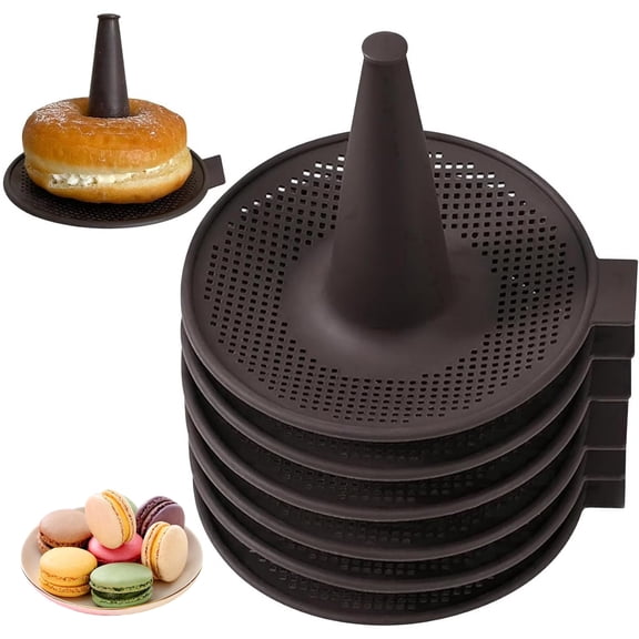 Silicone Donut Molds 6-Pack, Non-Stick Round Cake Pan for Baking, Stackable Pudding Mold Set