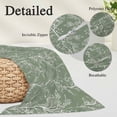 thumbnail image 3 of Dark Sage Green Botanical Throw Pillow Cover 16 x 24 Inch Decorative Pillow Cover Vintage Floral Plants Branch Lumbar Pillowcase Seasonal Rectangle Cushion Case for Couch Sofa Bed Living Room, 3 of 9
