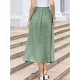 thumbnail image 3 of DARING DIVA Women's Summer Maxi Elastic A Line Swing Long Skirts X-Small Green, 3 of 6