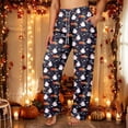 thumbnail image 2 of XINPING Couples Pajama Pants Halloween Matching Sets Holiday Pj Pants Cute Soft Pajama Pant with Pockets Lounge Relaxed Fit Comfort Daily Wear, 2 of 5