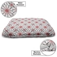 thumbnail image 3 of Geometric Pet Bed, Trippy Flower with Shapes in New Modern Image, Chew Resistant Pad for Dogs and Cats Cushion with Removable Cover, 24" x 39", Red Black White, by Ambesonne, 3 of 4