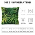 thumbnail image 5 of Creowell Green Plants Throw Pillow Covers Tropical Leaf Pillow Covers Summer Palm Tree Leaf Outdoor Decorative Cushion Cover with for Sofa Bed Couch Car Living Room Decor 18x18in, 5 of 5