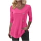 thumbnail image 3 of Tops bohemios para mujer,Blusa tipo túnica con cuello en V para mujer, manga larga, estampado geométrico, informal, de poliéster, con botones delanteros, para el hogar o la oficina, sopatenor, 3 of 8
