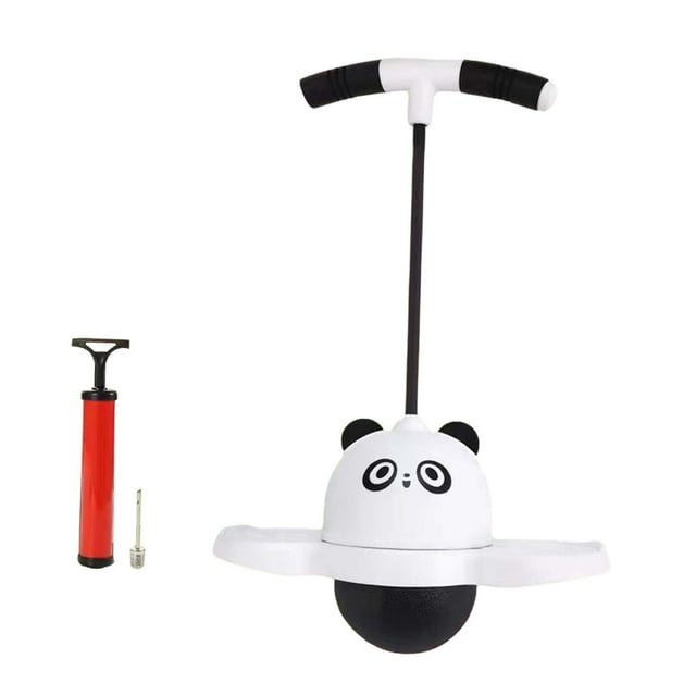 tamizeot Funny Exercise Pogo Stick Strong Grip Jump Board Sensory Training Tool For Children High Jump Toy Strong Grip Board Panda White 38x90cm