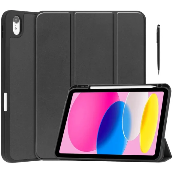 Case for iPad A16 11th Generation 11 inch 2025 / iPad 10th Generation 10.9 inch 2022, Slim Smart Stand Cover with Pencil Holder, Universal Stylus Pen