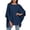 05:Dark Slate Blue, variant on PULI Women’s Pullover Poncho Sweater Soft Shawl Wrap Loose Baggy Tops for Fall & Winter
