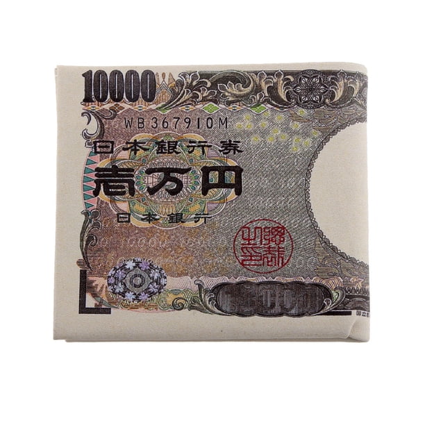 Monedero PU Sunnimix 10000 Yen Patrón de Dinero Delgado Multicolor 21,5x9,5 cm