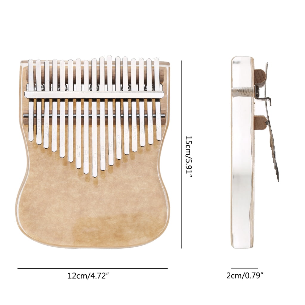 BQBQERT Thumb Piano Kalimba Instrument 17 Keys Acrylic Finger Piano Musical Instrument with Tuning for Beginner