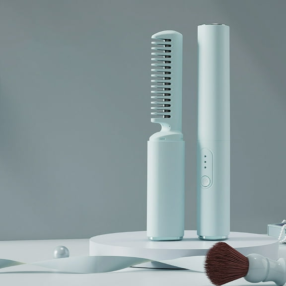 Ckraxd Portable Wireless Hair Straightener and Curling Iron - Compact USB Charger, 160-200°C Temperature Range, Ideal for Travel and Home Use