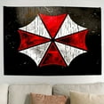 thumbnail image 2 of Cool Movie Game Resident Black Tapestry Red And White Evil Umbrella Tapestry For Bedroom Polyester 38×28in Decoration For Bedroom Home Party Indoor And Outdoor,Gifts For Your Friends/Movie Fans/gamers, 2 of 8