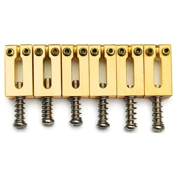 Sillín de puente de guitarra eléctrica Advancent 6 piezas Plata 10.5 mm