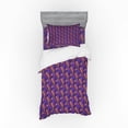 thumbnail image 1 of Ambesonne Leaf Bedding Set 3 Pcs, Jungle Botanicals at Night, Twin, Quartz Marigold, 1 of 3