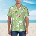 thumbnail image 4 of Lsque Cute Frog2 pattern Hawaiian Shirt for Men, Unisex Summer Beach Casual Short Sleeve Button Down Shirts-3X-Large, 4 of 9