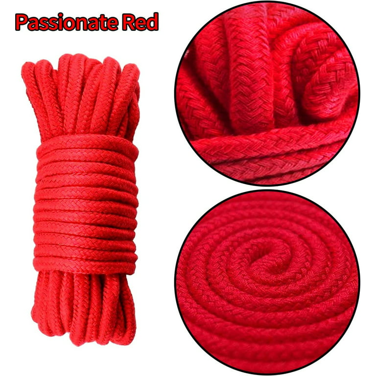 32 feet 8mm(1/3inch) Diameter Soft Silk Rope Solid Braided Twisted  Ropes,Casewin 10m Durable and Strong All Purpose Twine Cord Rope String  Thread Cord