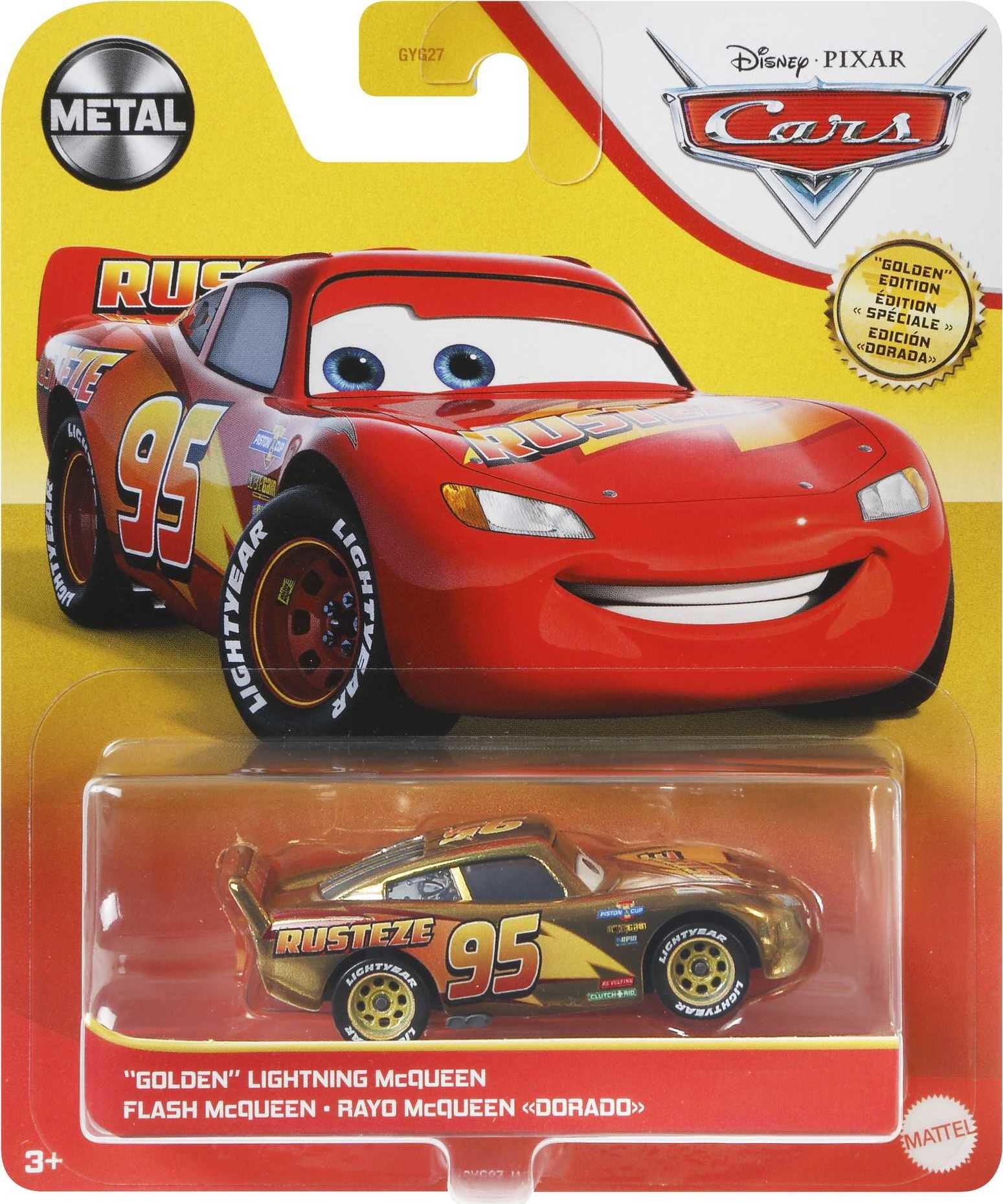 Disney Pixar Cars Golden Diecast Lightning Mcqueen Car Play Vehicle