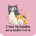 thumbnail image 4 of Inktastic I Love My Grandma Loves Me Cat Boys or Girls Baby Bib, 4 of 4
