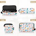 thumbnail image 5 of Hair Tool Organizer Bag with Heat Resistant Mat Removable Travel Storage Case for Hot Air Brushes Curling Irons Playful Sea Animals Pattern, 5 of 8