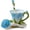 Blue, variant on NANAHuang Creative 3D Rose Bone China Ceramic Coffee Mugs Afternoon Tea Cup and Saucer Set (Pink)