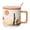 Brown, variant on Coffee Mug With Lid And Spoon Set Of 1, Pink and Brown Coffee Mug, Capacity 15.22 oz for Milk Cup and Breakfast Cup