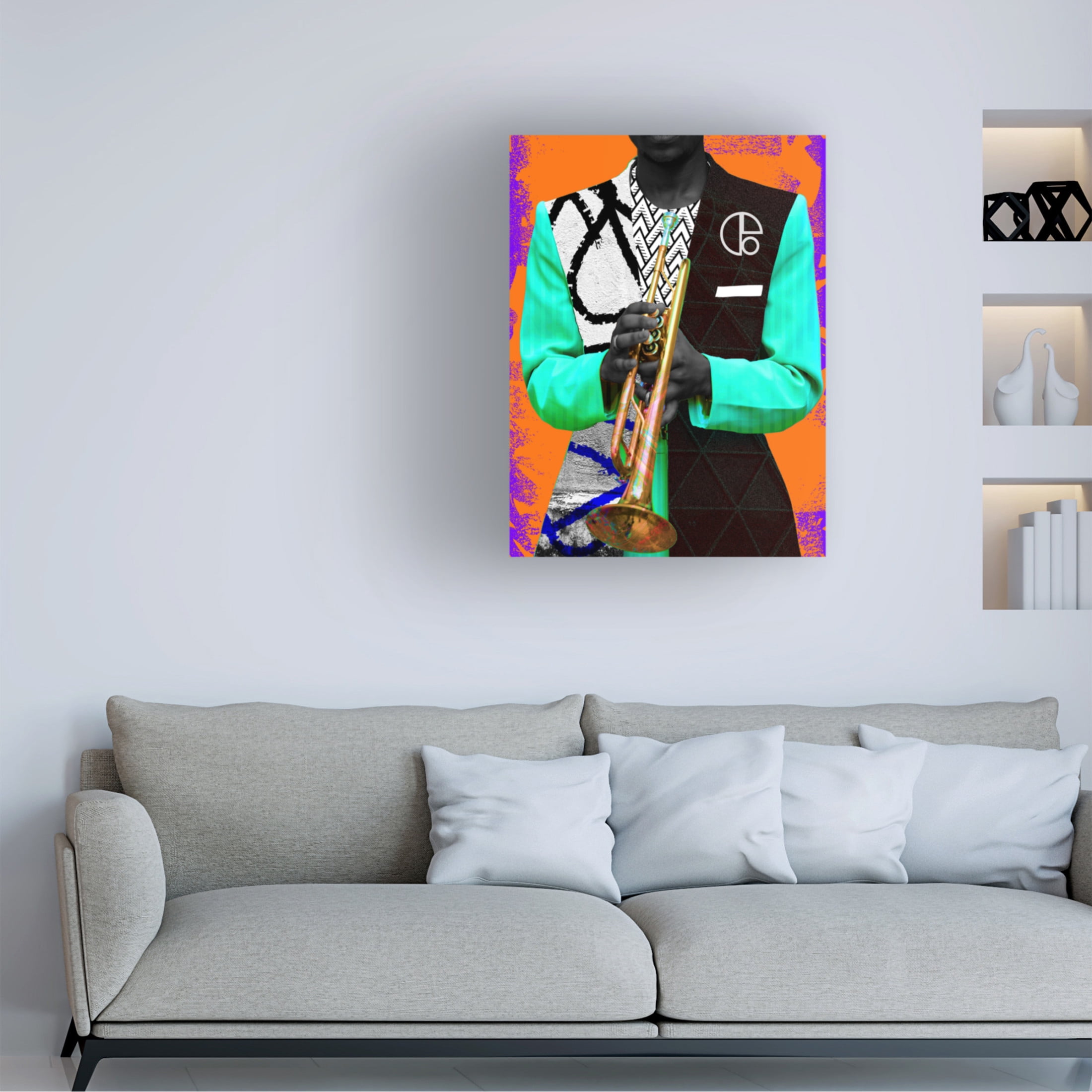 Canvas Wall Art - NUMA Art 'Like a Trumpet in Zion' Wall Art for Living Room, Bedroom, or Office Décor by Trademark Fine Art - 18 x 24 Inches