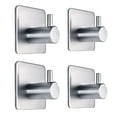 thumbnail image 1 of Ganchos adhesivos Ganchos de pared resistentes Percha impermeable de acero inoxidable para colgar abrigos, sombreros, toallas, batas, ganchos para montaje en pared, baño y dormitorio, 4 paquetes, 1 of 5