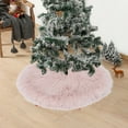 thumbnail image 4 of RuiJiao Premium Soft Christmas Tree Skirt 35cm, Durable Polyester and Spandex, Pink/White, Festive Holiday Decor for Tree Base and Gifts, 4 of 8