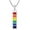 B-Rectangular, variant on Rainbow Necklace 925 Sterling Silver LGBTQ Dog Tag Pendant LGBT Pride Jewelry Unisex Gay Lesbian Pride Gift for Men Women