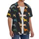 thumbnail image 2 of Balery Plaid Dachshund Camisa Casual de Manga Corta con Botones para Hombre, Texturizada, Estilo Cubano, para Playa, Verano-XX-Large, 2 of 5