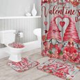 thumbnail image 4 of KCEHTA 4 Pcs Valentine's Day Shower Curtain Set with Non Slip Rugs Toilet Lid Cover U Shape Bath Mat Love Heart Shower Curtain Valentines Bathroom Decor, 4 of 6