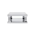thumbnail image 2 of Wood and Mirror Coffee Table with One Shelf Clear and Black, 2 of 4