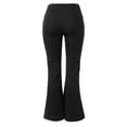 thumbnail image 5 of Hessimy Women's Crossover Flare Leggings High Waisted Tummy Control Wide Leg Yoga Pants（Z01-Black,L）, 5 of 8