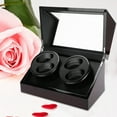 thumbnail image 4 of Watch Winder Automatic Display Case Mechanical Watch Winder For 4 Automatic Watches Holder Storage Display Case Red Black,US Plug 100240V, 4 of 8