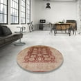 thumbnail image 4 of Ahgly Company Machine Washable Indoor Square Industrial Modern Chestnut Red Area Rugs, 6' Square, 4 of 7