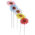 thumbnail image 3 of Happy Date 10Pcs Floral Garden Stake Decor, Outdoor Plant Pick Water Proof Metal Flower Stick for Lawn Yard Patio,Pathway Ornament, 3 of 10